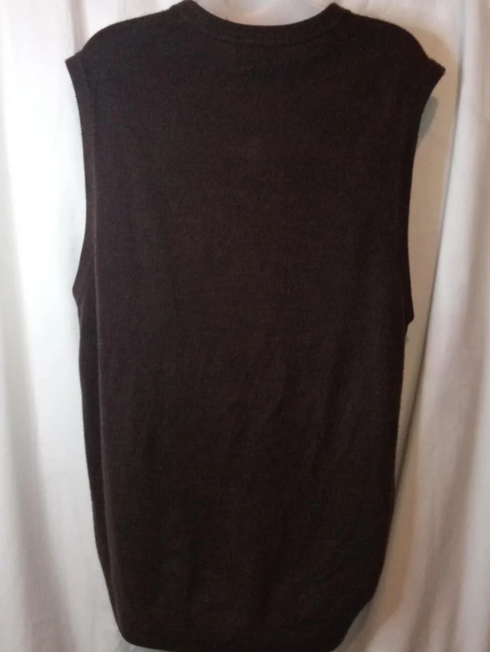 Dockers Men's V-Neck Sweater Vest Brown XL Office Preppy Golf Academia School